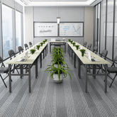 Lap Foldable Wooden Training Desk with Storage - Gavisco Office Furniture